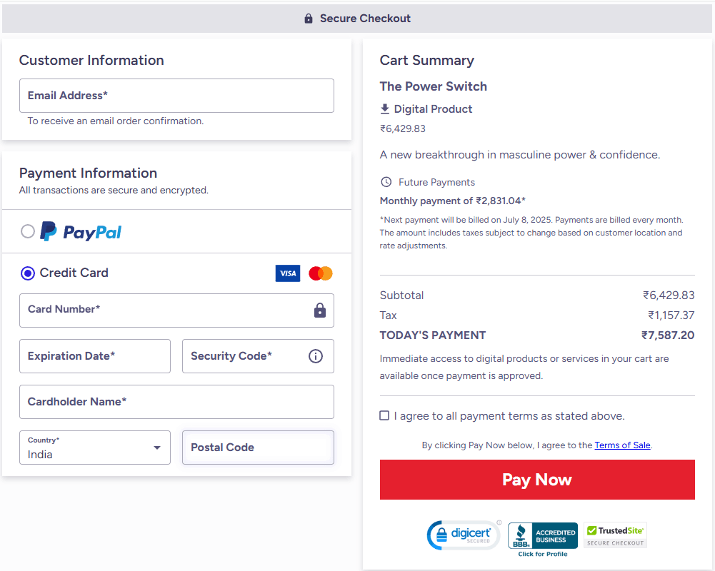 The Power Switch Checkout Image